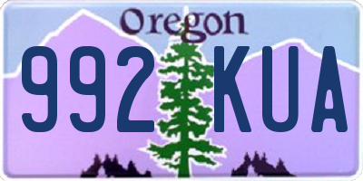 OR license plate 992KUA