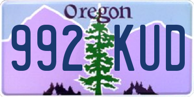 OR license plate 992KUD