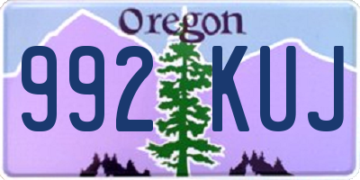 OR license plate 992KUJ