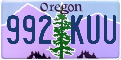OR license plate 992KUU