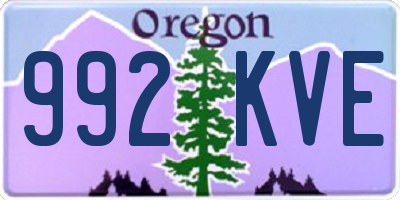 OR license plate 992KVE