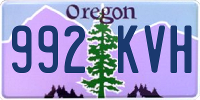 OR license plate 992KVH