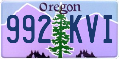 OR license plate 992KVI