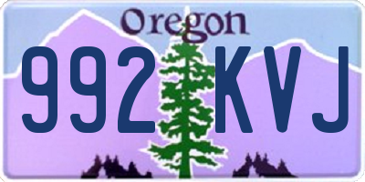 OR license plate 992KVJ