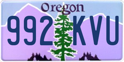 OR license plate 992KVU