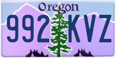 OR license plate 992KVZ