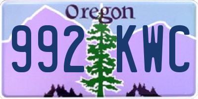 OR license plate 992KWC