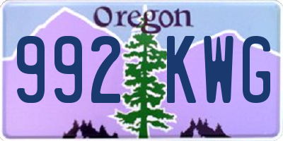 OR license plate 992KWG
