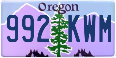 OR license plate 992KWM