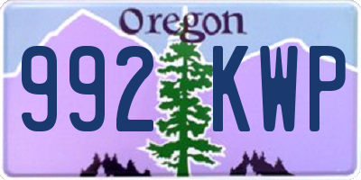 OR license plate 992KWP