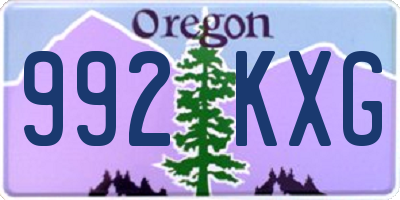 OR license plate 992KXG