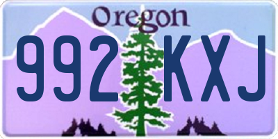 OR license plate 992KXJ