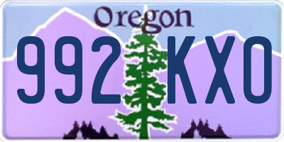 OR license plate 992KXO