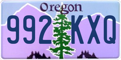 OR license plate 992KXQ