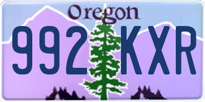 OR license plate 992KXR
