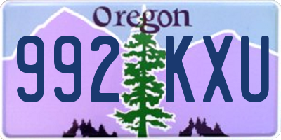 OR license plate 992KXU