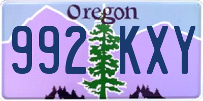 OR license plate 992KXY