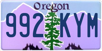 OR license plate 992KYM