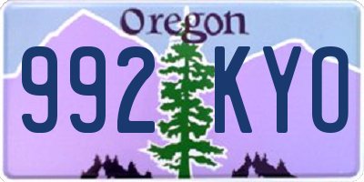 OR license plate 992KYO