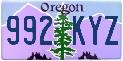 OR license plate 992KYZ