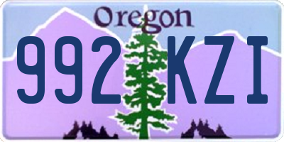 OR license plate 992KZI