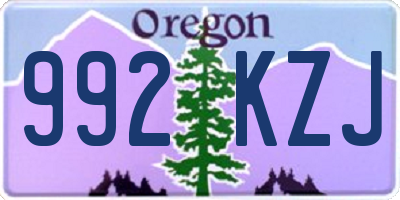 OR license plate 992KZJ