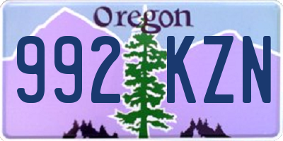 OR license plate 992KZN