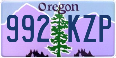 OR license plate 992KZP