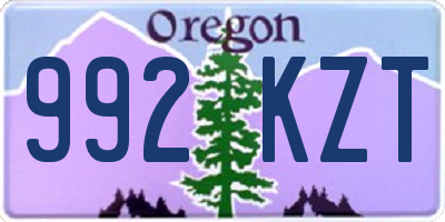 OR license plate 992KZT