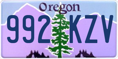 OR license plate 992KZV