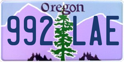 OR license plate 992LAE