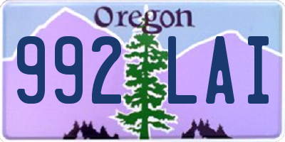 OR license plate 992LAI
