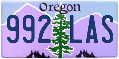 OR license plate 992LAS