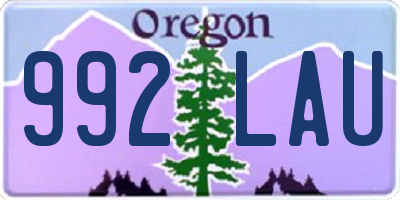 OR license plate 992LAU