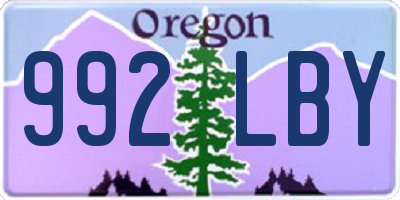 OR license plate 992LBY