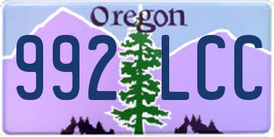 OR license plate 992LCC