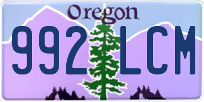 OR license plate 992LCM