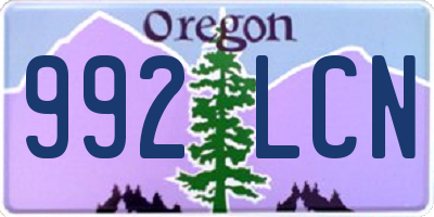 OR license plate 992LCN