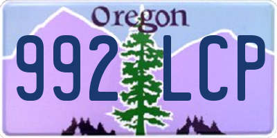 OR license plate 992LCP