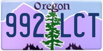 OR license plate 992LCT