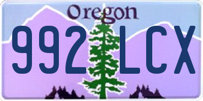 OR license plate 992LCX