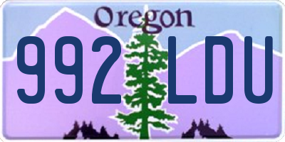 OR license plate 992LDU