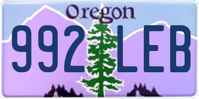 OR license plate 992LEB