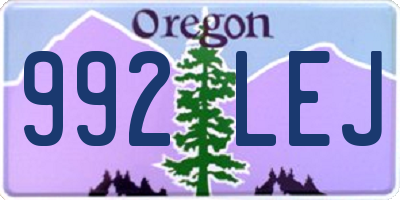 OR license plate 992LEJ