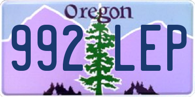 OR license plate 992LEP