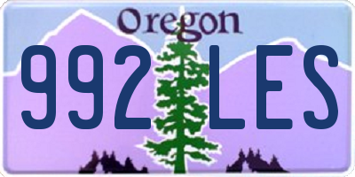 OR license plate 992LES