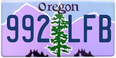 OR license plate 992LFB