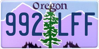 OR license plate 992LFF