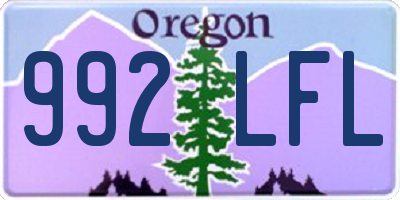 OR license plate 992LFL