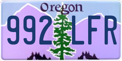 OR license plate 992LFR